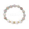 Natural Green Aventurine and Amethyst Beaded Bracelets for Women BJEW-JB11932-03-2