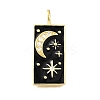 Brass Micro Pave Cubic Zirconia Pendants X-KK-S523-09G-1