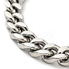 Non-Tarnish 201 Stainless Steel Curb Chain Bracelet for Men Women BJEW-H550-06C-P-2