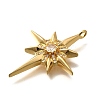 Brass Micro Pave Cubic Zirconia Pendants KK-U055-15G-2
