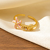 Brass Micro Pave Cubic Zirconia Cuff Open Rings FS-WG84ED8-04-1