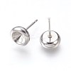 304 Stainless Steel Post Stud Earring Settings STAS-I097-007A-P-2