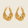 Twist 304 Stainless Steel Hoop Earrings JE2678-1-1