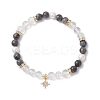 Brass Micro Pave Cubic Zirconia Charm Bracelets BJEW-JB12230-03-2