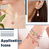 14Pcs 6 Styles No To Drugs Red Awareness Ribbon Theme Alloy Enamel Pendants ENAM-FS0003-47-7