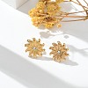 304 Stainless Steel Rhinestone Stud Earrings for Women STAS-Z117-13G-3