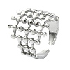 304 Stainless Steel Cuff Rings for Women RJEW-M019-18P-1