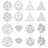 DIY 16Pcs 8 Style Rack Plating 304 Stainless Steel Pendants STAS-SC0004-81-1