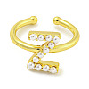 Rack Plating Brass Open Cuff Rings for Women RJEW-F162-01G-Z-2