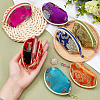 14Pcs 7 Colors Retro Fan-Shaped Cloth Zipper Pouches CON-WR0001-08-4