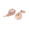 Brass Micro Pave Cubic Zirconia Charms LS-RB-I077-15RG-RS-1-2
