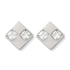 304 Stainless Steel Micro Pave Clear Cubic Zirconia Stud Earrings EJEW-Z089-25P-4