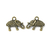 Tibetan Style Alloy Elephant Pendants TIBEP-23670-AB-FF-1