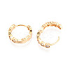 Brass Micro Pave Clear Cubic Zirconia Hexagon Hoop Earrings EJEW-T048-47G-3