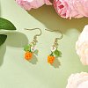 Handmade Glass Seed Beads Apple Dangle Earrings EJEW-MZ00575-04-1
