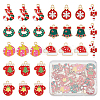 36Pcs 9 Styles Christmas Theme Alloy Enamel Pendants FIND-FH0010-15-1