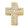 Rack Plating Brass Micro Pave Cubic Zirconia Pendants KK-L224-063G-01-1
