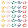 50Pcs 5 Colors Spray Painted 201 Stainless Steel Connector Charms STAS-DC0007-98-1
