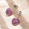 Cherry Brass Micro Pave Cubic Zirconia Stud Earrings EJEW-M077-12P-02-5