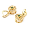 Brass Micro Pave Cubic Zirconia Pendant Pinch Bails KK-I705-06G-3