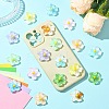 18Pcs 9 Colors Gradient Color & Luminous Opaque Resin Cabochons RESI-CJ0004-24-6