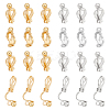 40Pcs 2 Colors Brass Clip-on Earring Findings. with Loop KK-UN0001-76-1