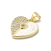 Brass Micro Pave Clear Cubic Zirconia Pendants KK-A221-19A-G-2