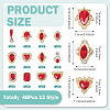 48Pcs 12 Styles Alloy Rhinestone Cabochons MRMJ-TA0001-45B-4