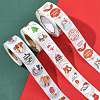 3 Rolls 3 Styles Christmas Round Dot Self Adhesive Paper Stickers Roll DIY-FS0010-32A-8