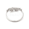 Non-Tarnish 304 Stainless Steel Hollow Wings Adjustable Ring for Women RJEW-L107-033P-3