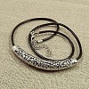 Jewelry Miao Yin Cang Yin Rose Hollow Bend Black Leather Rope Little Fish Lotus Female Short Necklace LS-IZ4680-7-1