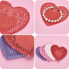 400Pcs 4 Colors Heart Lace Greaseproof Wrapping Paper FIND-SP0005-47-6