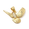 Rack Plating Brass Micro Pave Cubic Zirconia Pendants LS-KK-E072-09G-1