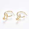 Brass Stud Earring Findings KK-T038-315G-2