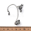 316 Surgical Stainless Steel Black Cubic Zirconia Cuff Earrings EJEW-E300-27AS-02-3