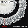 4 Yards Polyester Pleated Bowknot Lace Ribbons OCOR-WH0086-63-2