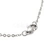 Non-Tarnish 201 Stainless Steel Cable Chain Heart with Couple Pendant Necklaces for Women LS-NJEW-U005-01P-3