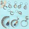 7Pcs Moon Alloy Pendant Decorations HJEW-FS00086-2