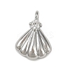 Brass Pave Clear Cubic Zirconia Pendants KK-L238-31P-1