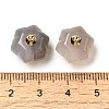 Natural Grey Agate Pumpkin Charms with Golden Tone Brass Bails G-C158-06G-03-3