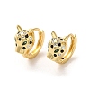 Leopard Head Brass Hoop Earrings EJEW-Q797-06C-G-1