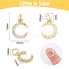 Rack Plating Brass Micro Pave Cubic Zirconia Pendants ZIRC-DC0001-15-2