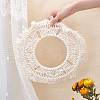   2 Sets 2 Styles Cotton Mini Wall Mirror with Macrame Fringe HJEW-PH0001-39-5