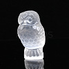 Owl Natural Selenite Figurines DJEW-PW0021-10-1