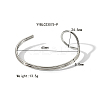 Stylish 304 Stainless Steel Cuff Bangle for Women's Summer Accessories WU8942-5-1