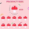 20Pcs Mushroom Silicone Focal Beads JX901D-2