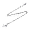 Non-Tarnish 201 Stainless Steel Kitten Pendant Necklaces LS-NJEW-S105-JN588-40-1-2