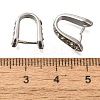 PVD Vacuum Plating & Long-Lasting Plated Brass with Rhinestone Pinch Bails KK-S402-06B-NR-3