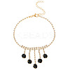 Brass Crystal Rhinestone Tennis Anklets for Wome FS-WGAF92D-05-2