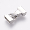304 Stainless Steel Fold Over Magnetic Clasps STAS-L189-24P-2